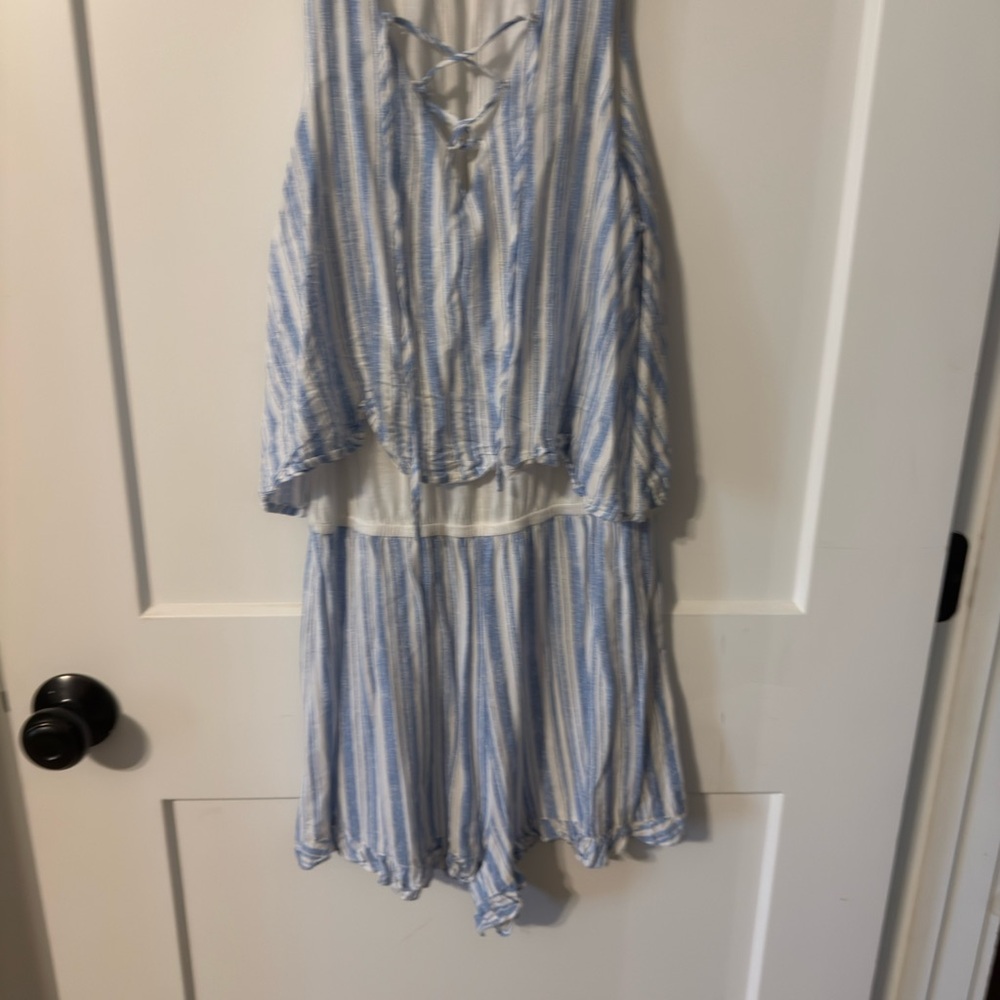 Altar'd State Blue and White Striped Skort Dress